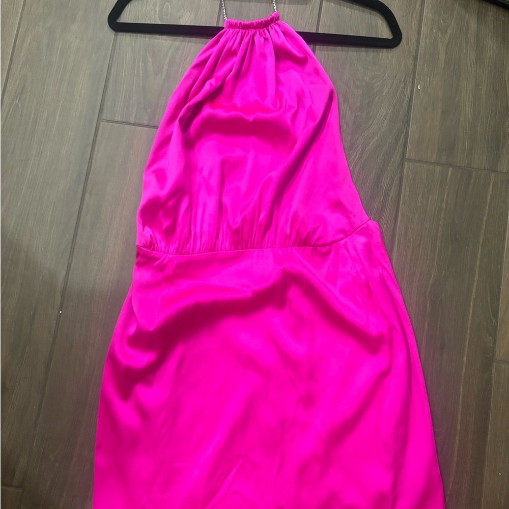Retrofete Vibrant Pink Backless Dress